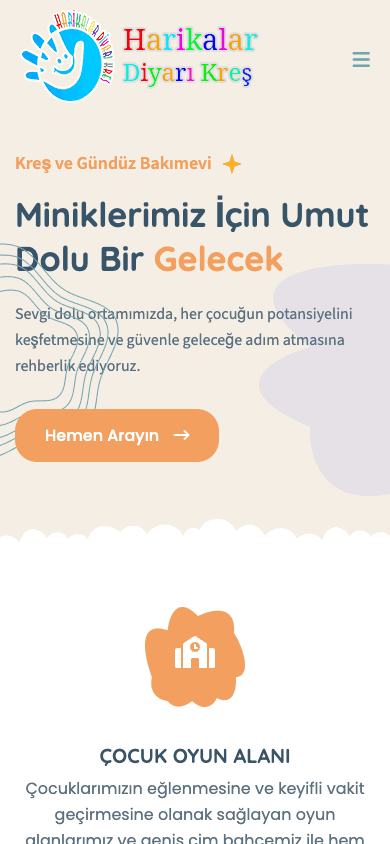 Harikalar Diyarı Kreş - Mobil