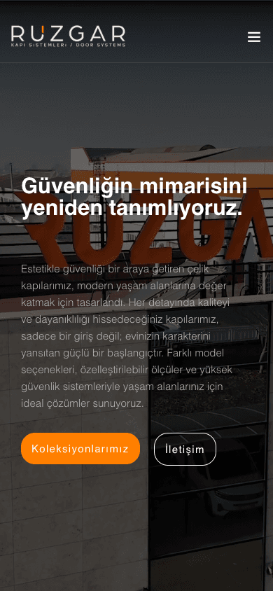 Rüzgar Çelik Kapı - Mobil